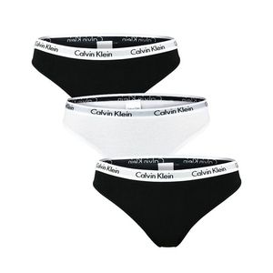 Calvin Klein - 3PACK Cotton stretch dámske nohavičky čierne a biele-S vyobraziť