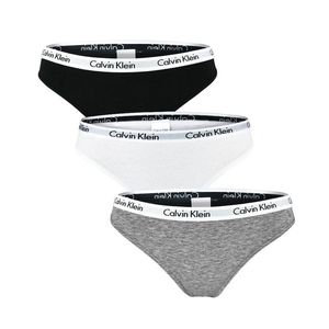Calvin Klein - 3PACK Cotton stretch dámske nohavičky čierne, sivé a biele z organickej bavlny-XL vyobraziť