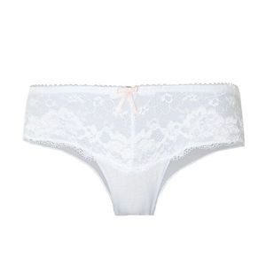 POUR MOI - Amour biele čipkované francúzske nohavičky-M vyobraziť