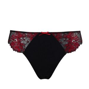 POUR MOI - Decadence red/black čipkované nohavičky-XS vyobraziť