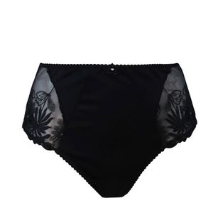 POUR MOI - St. Tropez black vyšívané nohavičky so zvýšeným pásom-XXXL vyobraziť