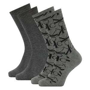 CALVIN KLEIN - 2PACK CK jeans monogram gray ponožky-UNI vyobraziť