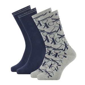 CALVIN KLEIN - 2PACK CK jeans monogram blue ponožky-UNI vyobraziť