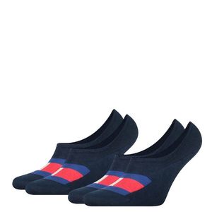 TOMMY HILFIGER - 2PACK Flag mens navy neviditeľné ponožky-43-46 vyobraziť