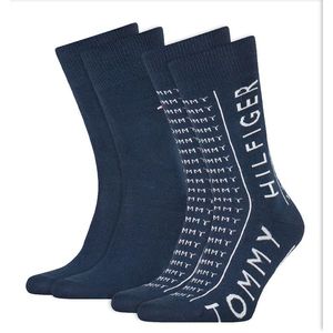 TOMMY HILFIGER - 2PACK Tommy original TH logo ponožky-43-46 vyobraziť