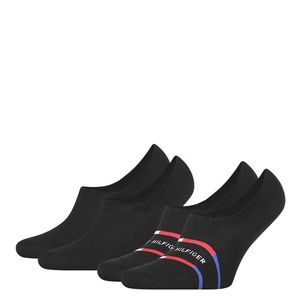 TOMMY HILFIGER - 2PACK breton stripe čierne neviditeľné ponožky-43-46 vyobraziť