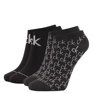CALVIN KLEIN - 2PACK repeat logo čierne členkové ponožky-UNI vyobraziť