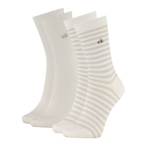 CALVIN KLEIN - 2PACK white stripes ponožky z organickej bavlny-UNI vyobraziť