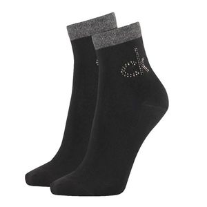 CALVIN KLEIN - crystal logo čierne ponožky -UNI vyobraziť