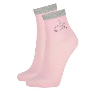 CALVIN KLEIN - crystal logo pink ponožky-UNI vyobraziť