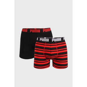 2 PACK čierno - červených boxeriek Puma Heritage Stripe vyobraziť