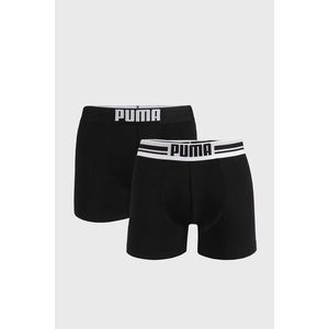 2 PACK čiernych boxeriek Puma Placed Logo vyobraziť