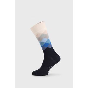 Ponožky Happy Socks Faded Diamond modré vyobraziť