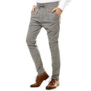 Gray men's plaid trousers UX2844 vyobraziť