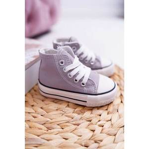 Children's Sneakers High With Zipper Grey Filemon vyobraziť