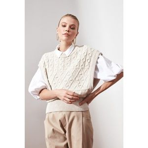 Trendyol Stone Mesh Detailed Knitwear Blouse vyobraziť