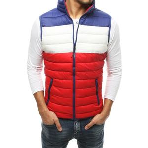 Red men's quilted vest TX3551 vyobraziť