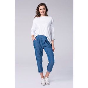 Look Made With Love Woman's Trousers 415 Boyfriend Jeans Light Jeans vyobraziť