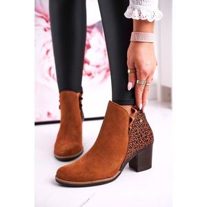 Women’s Leather Block Heel Boots Maciejka Camel 04833-43 vyobraziť