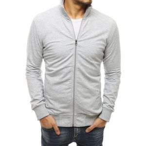 Light gray men's sweatshirt with a stand-up collar BX4832 vyobraziť