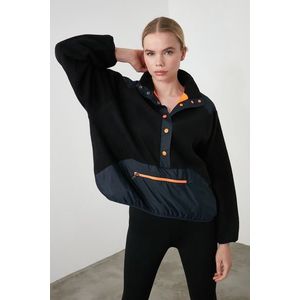 Trendyol Black Double Sided Sports Knitting Sweatshirt vyobraziť
