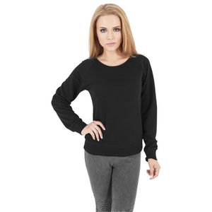 Urban Classics Ladies Stripe Quilt Raglan Crew black - L vyobraziť