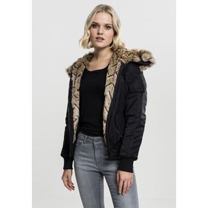 Urban Classics Ladies Imitation Fur Bomber Jacket black - XS vyobraziť