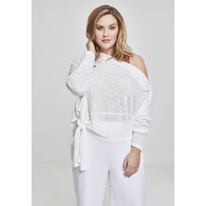 Urban Classics Ladies Asymmetric Sweater white - 4XL vyobraziť