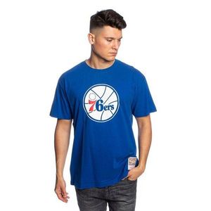 T-shirt Mitchell & Ness Philadelphia 76ers royal Worn Logo/Wormark Tee - M vyobraziť