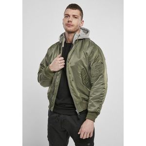 Brandit Hooded MA1 Bomber Jacket olive/grey - M vyobraziť