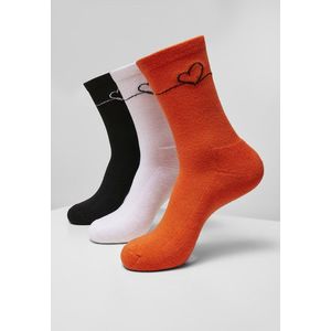 Mr. Tee Heart Oneline Socks 3-Pack black+white+mandarine - 39–42 vyobraziť