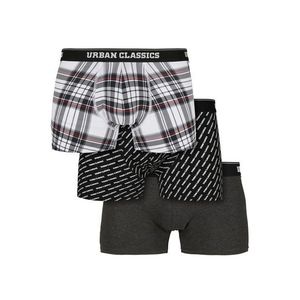 Urban Classics Boxer Shorts 3-Pack cha+logo aop+wht plaid aop - S vyobraziť