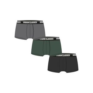 Urban Classics Boxer Shorts 3-Pack grey+darkgreen+black - S vyobraziť