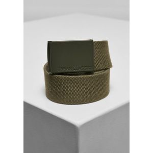 Urban Classics Coloured Buckle Canvas Belt olive - L/XL vyobraziť