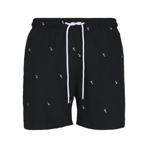 Urban Classics Embroidery Swim Shorts black/palmtree - S vyobraziť