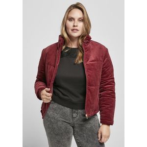 Urban Classics Ladies Corduroy Puffer Jacket burgundy - 3XL vyobraziť