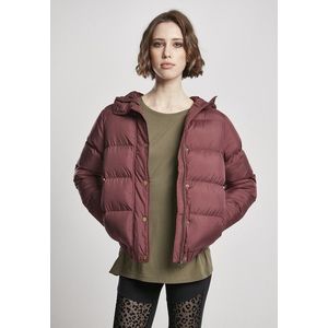 Urban Classics Ladies Hooded Puffer Jacket cherry - L vyobraziť