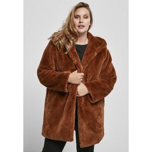 Urban Classics Ladies Hooded Teddy Coat toffee - XS vyobraziť