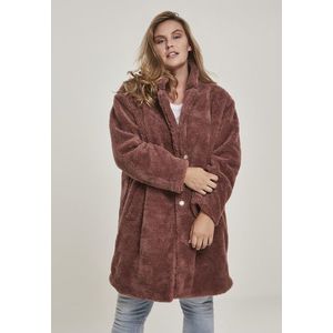 Urban Classics Ladies Oversized Sherpa Coat darkrose - M vyobraziť