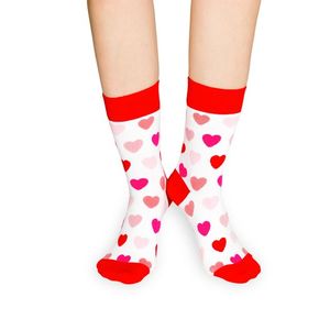 Červeno-biele ponožky Sweet Socks vyobraziť