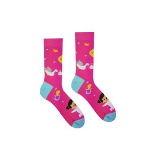 Fuchsiové vzorované ponožky Dievčatko vyobraziť