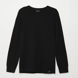 Cropp - Basic tričko s dlhými rukávmi - Čierna vyobraziť