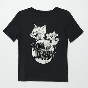 Cropp - Tričko s potlačou Tom and Jerry - Šedá vyobraziť