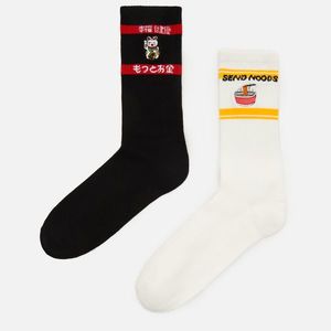 Cropp - Súprava 2 párov ponožiek - Čierna vyobraziť