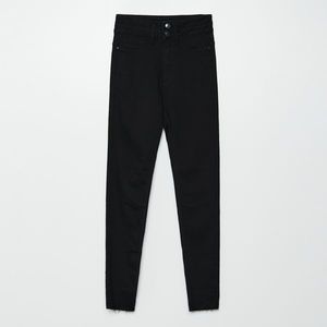 Cropp - Super high waist džínsy - Čierna vyobraziť