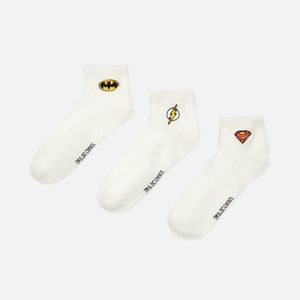 Cropp - Súprava 3 párov ponožiek s aplikáciou DC Comics - Biela vyobraziť