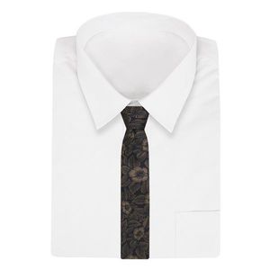 Granátová kravata s kvetinovým vzorom vyobraziť