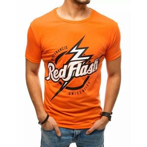 Pomarančové tričko s potlačou RED FLASH vyobraziť