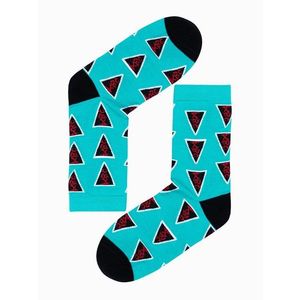 Veselé pánske ponožky v mentolovej farbe U126 vyobraziť