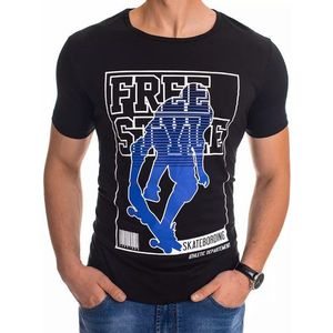 Trendové čierne tričko s potlačou Free Style vyobraziť